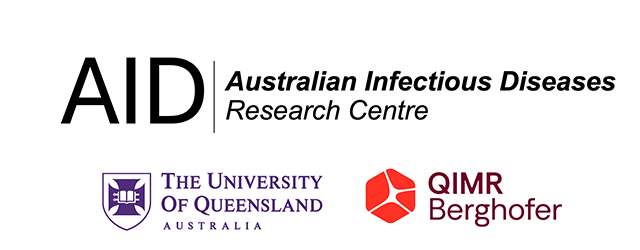 AID, UQ and QIMR logos